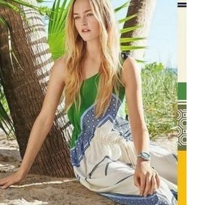 Green and White Patterned Women's Dress